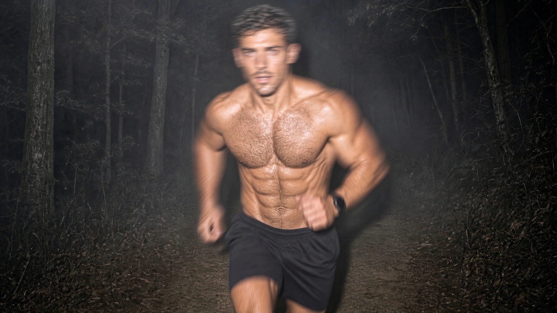 Man running outdoors