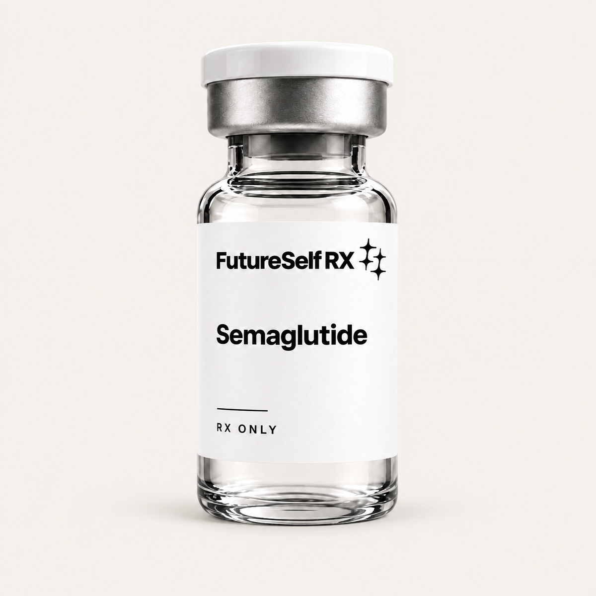 Semaglutide — FutureSelf RX white vial packaging concept