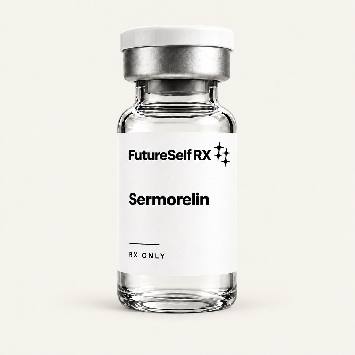 Sermorelin — FutureSelf RX white vial packaging concept