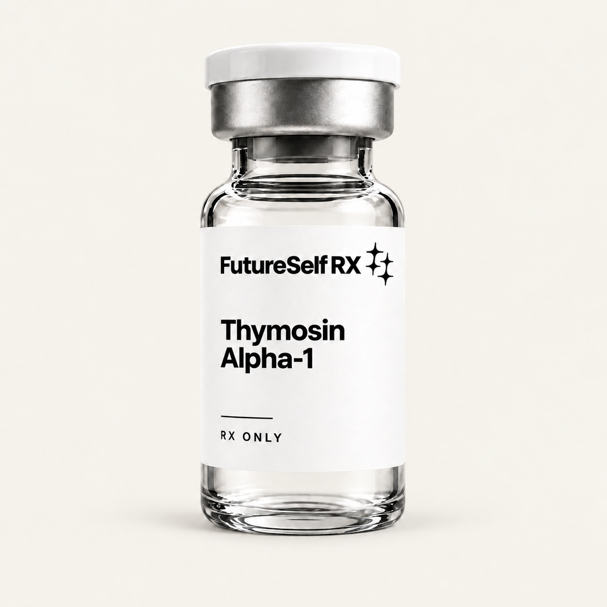 Illustrative FutureSelf RX Thymosin Alpha-1 packaging concept; actual dispensing packaging may vary