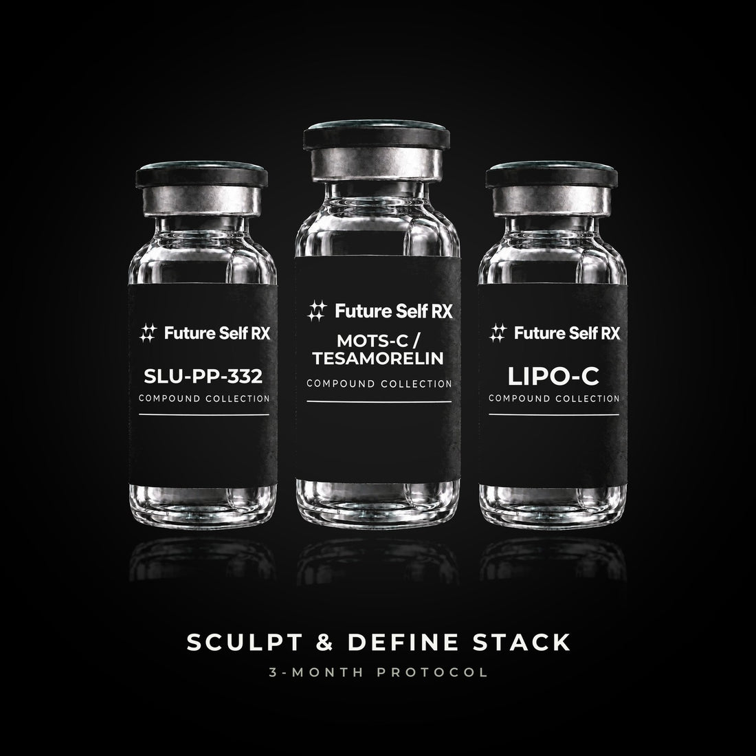 Sculpt & Define Stack — three vials, full protocol